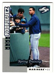 1998 Pinnacle Alex Rodriguez Spring Training Baseball Card Mariners
