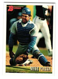 1993 Bowman Mike Piazza Rookie Baseball Card Dodgers