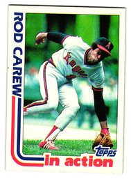 1982 Topps Rod Carew In Action Baseball Card Angels