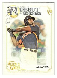 2020 Topps Allen & Ginter Yordan Alvarez Rookie Insert Baseball Card Astros