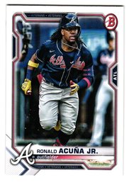 2021 Bowman Ronald Acuna Jr. Baseball Card Braves
