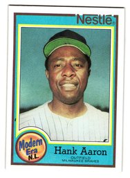 1987 Topps Nestle Hank Aaron Baseball Card Braves