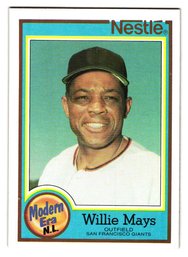 1987 Topps Nestle Willie Mays Baseball Card Giants