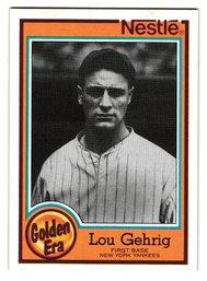 1987 Topps Nestle Lou Gehrig Baseball Card Yankees
