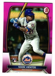 2023 Bowman Mark Vientos Rookie #'D /299 Fuchsia Parallel Baseball Card Mets