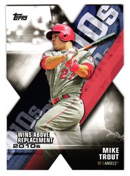 2020 Topps Mike Trout Wins Above Replacement Die Cut Insert Baseball Card Angels