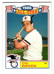 1987 Topps Cal Ripken Jr. 1986 All-Star Baseball Card Orioles