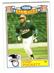 1987 Topps Kirby Puckett 1986 All-Star Baseball Card Twins