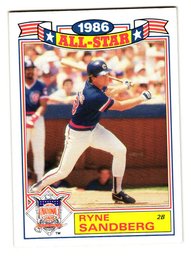 1987 Topps Ryne Sandberg 1986 All-Star Baseball Card Cubs