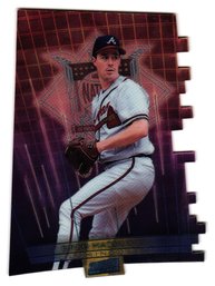 1999 Stadium Club Greg Maddux Triumvirate Luminous Die Cut Insert Baseball Card Braves