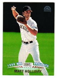 1999 Topps Stadium Club Matt Holliday Rookie Baseball Card Rockies