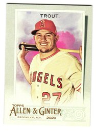 2020 Topps Allen & Ginter Mike Trout Baseball Card Angels