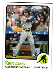2022 Topps Heritage CJ Abrams Rookie Baseball Card Nationals
