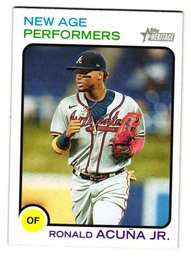 2022 Topps Heritage Ronald Acuna Jr. New Age Performers Insert Baseball Card Braves