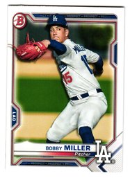 2021 Bowman Bobby Miller Prospect Baseball Card Dodgers