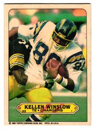 1983 Topps Football Stickers Kellen Winslow Chargers