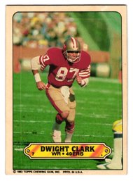 1983 Topps Football Stickers Dwight Clark 49ers