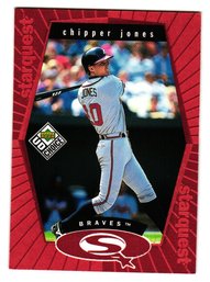 1999 Upper Deck Choice Chipper Jones Red StarQuest Baseball Card Braves