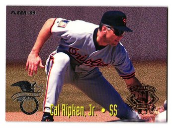 1995 Fleer Cal Ripken Jr. / Ozzie Smith All Star Insert Baseball Card Orioles / Cardinals