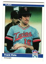 1984 Fleer Frank Viola Baseball Card Twins