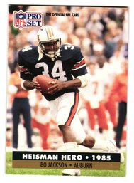 1991 NFL Pro Set Bo Jackson 1985 Heisman Hero Football Card Tigers / Raiders