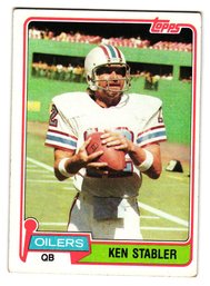 1981 Topps Ken Stabler Football Card Oilers