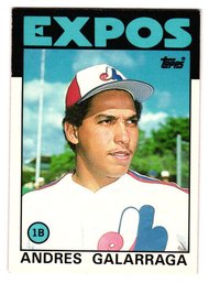 1986 Topps Traded Andres Galarraga Rookie Baseball Card Expos