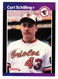 1989 Donruss Curt Schilling Rookie Baseball Card Orioles