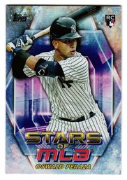 2023 Topps Update Oswald Peraza Rookie Stars Of MLB Insert Baseball Card Yankees
