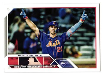 2023 Topps Update Pete Alonso 'Walk It Off' Baseball Card Mets