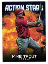 2023 Topps Update Mike Trout Actions Stars Insert Baseball Card Angels