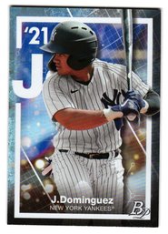 2021 Bowman Platinum Jasson Dominguez Precious Elements Insert Prospect Baseball Card Yankees