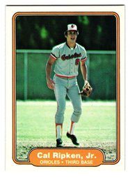 1982 Fleer Cal Ripken Jr. Rookie Baseball Card Orioles