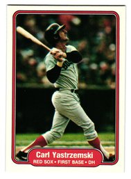1982 Fleer Carl Yastrzemski Baseball Card Red Sox