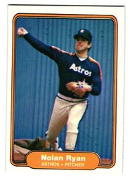 1982 Fleer Nolan Ryan Baseball Card Astros