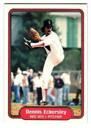 1982 Fleer Dennis Eckersley Baseball Card Red Sox