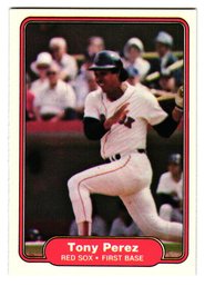 1982 Fleer Tony Perez Baseball Card Red Sox