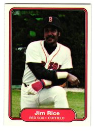 1982 Fleer Jim Rice Baseball Card Red Sox