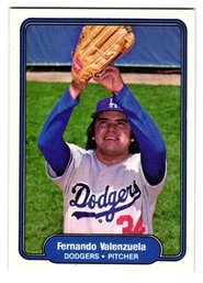 1982 Fleer Fernando Valenzuela Baseball Card Dodgers
