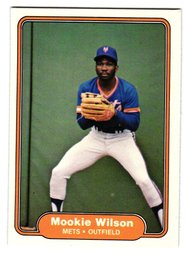 1982 Fleer Mookie Wilson Baseball Card Mets