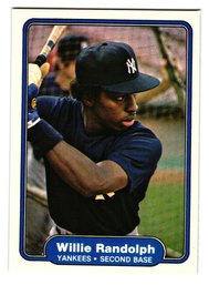 1982 Fleer Willie Randolph Baseball Card Yankees