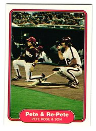1982 Fleer Pete Rose & Son Baseball Card Phillies