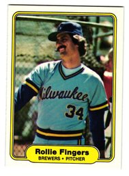 1982 Fleer Rollie Fingers Baseball Card Brewers
