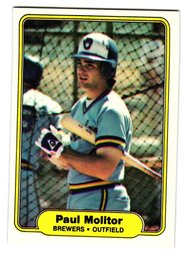 1982 Fleer Paul Molitor Baseball Card Brewers