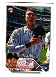 2023 Topps Update Anthony Volpe Rookie Debut Baseball Card Yankees