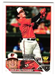 2023 Topps Update Adley Rutschman Rookie Debut Baseball Card Orioles