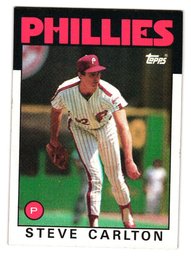1986 Topps Steve Carlton Baseball Card Phillies