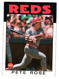 1986 Topps Pete Rose Baseball Card Reds