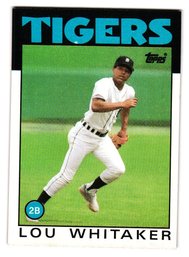 1986 Topps Lou Whitaker Baseball Card Tigers