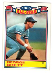 1986 Topps George Brett Glossy 1985 All-Star Baseball Card Royals